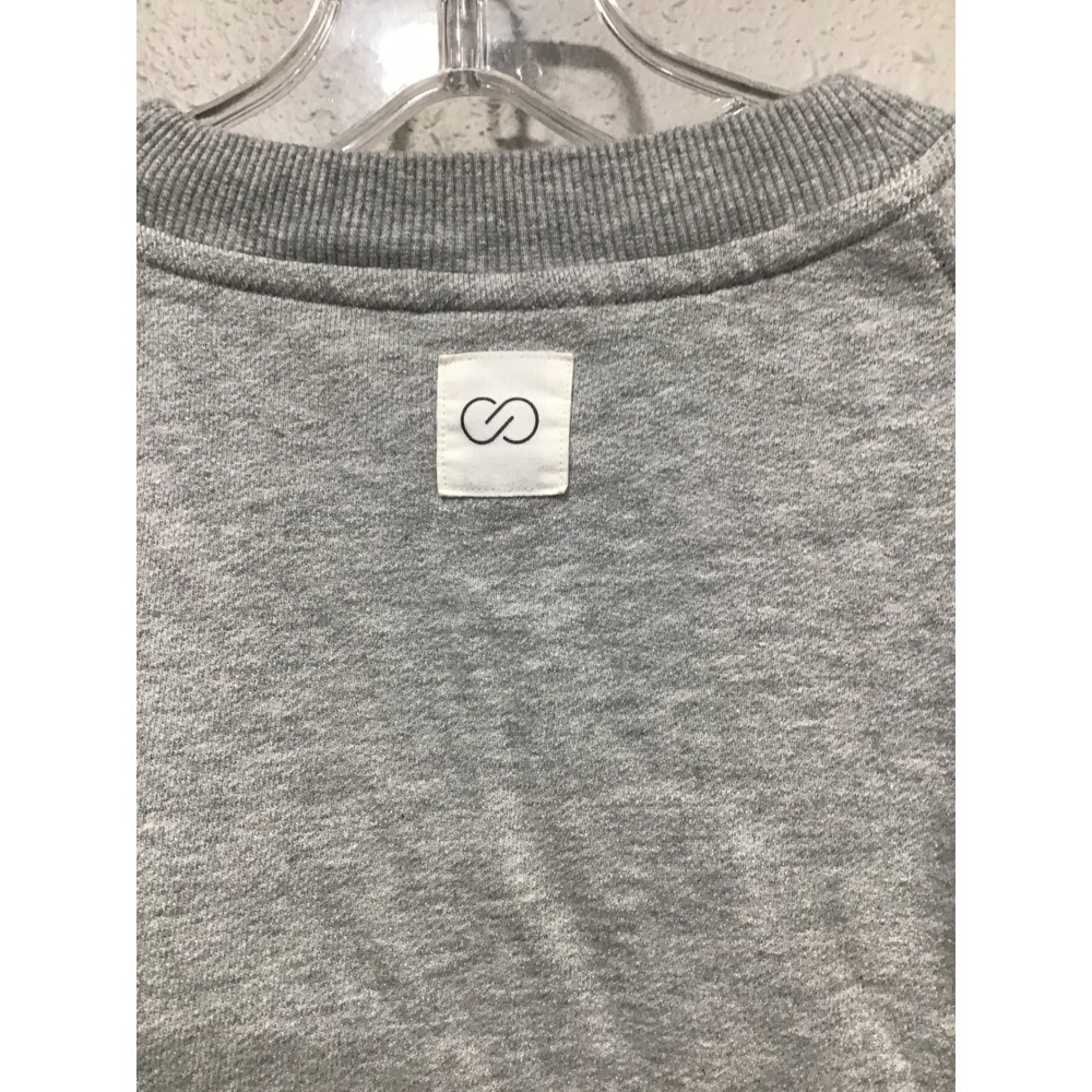 CALIA by Carrie Underwood Womens Pleated Sweatshirt Gray L Minimalist Athleisure - Picture 5 of 6